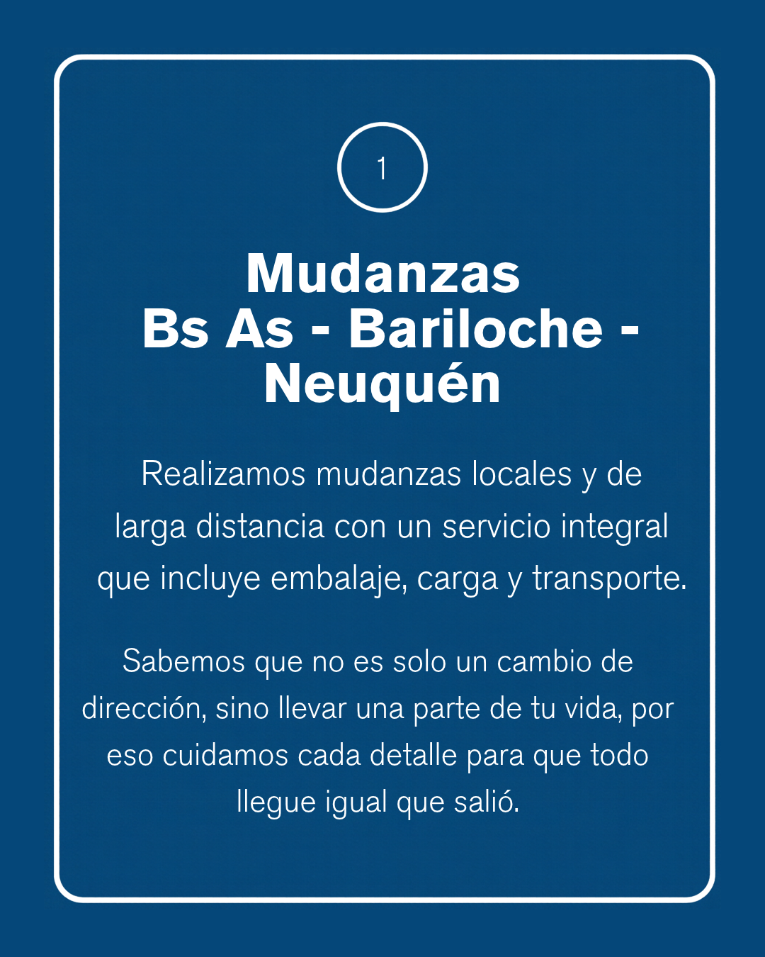 Mudanzas Bs As - Bariloche - Neuquén